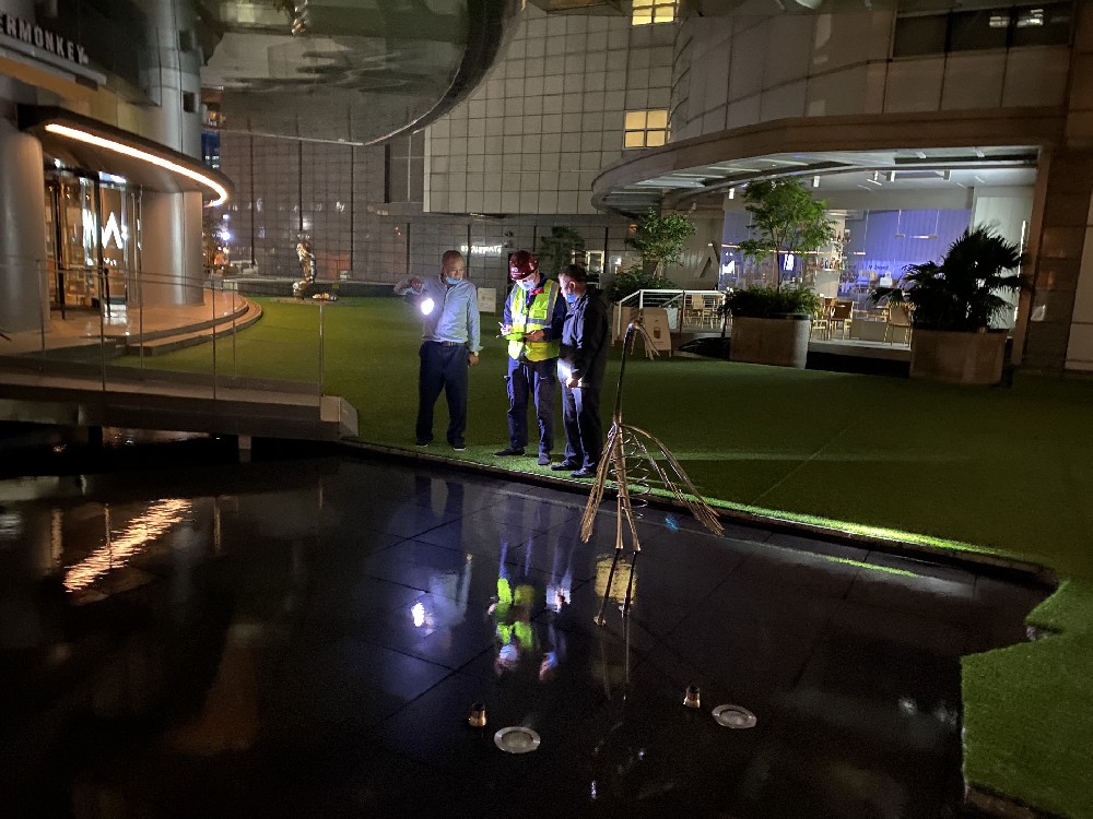 来福士广场吊顶和水池钢架检测受好评